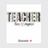Sticker L'amour du professeur et inspirer Leopard (Feuille)