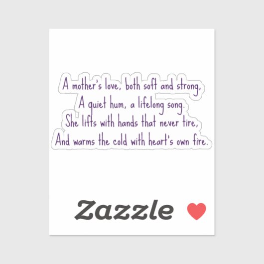 Sticker L'amour d'une mère (Feuille)