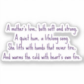 Sticker L'amour d'une mère (Recto)