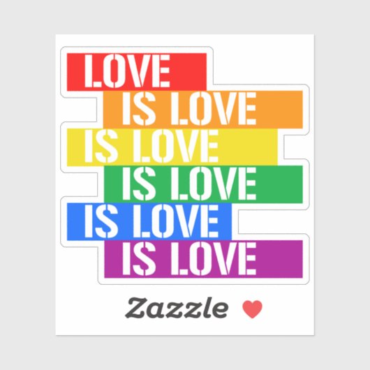 Sticker L'amour est l'amour (Feuille)