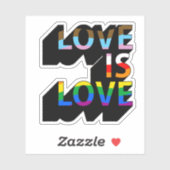 Sticker L'amour est l'amour Fierté inclusive (Feuille)