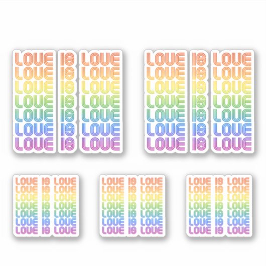Sticker L'amour est l'amour Rétro (Devant)