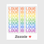 Sticker L'amour est l'amour Rétro (Feuille)