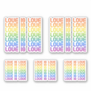 Sticker L'amour est Love Retro