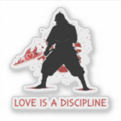 Sticker L'amour est une discipline (Devant)