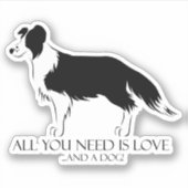 Sticker L'Amour Et Un Chien (Devant)