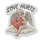 Sticker L'amour fait mal Cupidon Ange (Devant)