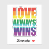 Sticker L'amour gagne toujours (Feuille)