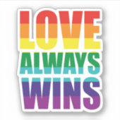Sticker L'amour gagne toujours (Devant)
