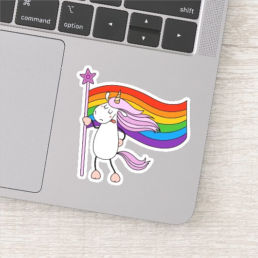 Sticker L'amour n'a aucune limite Unicorne (Détail)