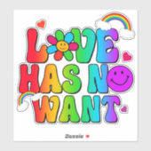 Sticker L'amour n'a pas envie d'arc-en-ciel (Feuille)