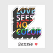 Sticker L'amour ne voit pas la couleur (Feuille)
