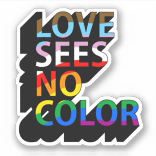 Sticker L'amour ne voit pas la couleur