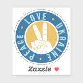 Sticker L'amour pour la paix en Ukraine (Feuille)
