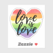 Sticker L'Amour | Rainbow Watercolor (Feuille)