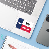 Sticker Lampasas Texas (Ordinateur portable avec iPhone)