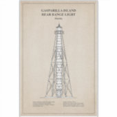 Sticker Lampe arrière de l'île de Gasparilla - Floride - S (Devant)