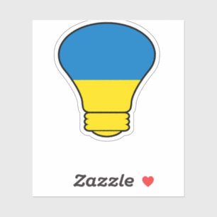 Sticker Lampe Ukraine, stand avec T-shirt Ukraine