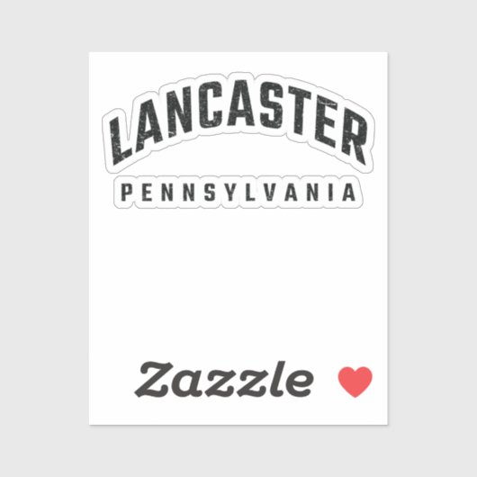 Sticker Lancaster Pennsylvania PA (Feuille)