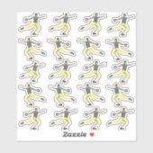 Sticker Lancement de Discus (Feuille)