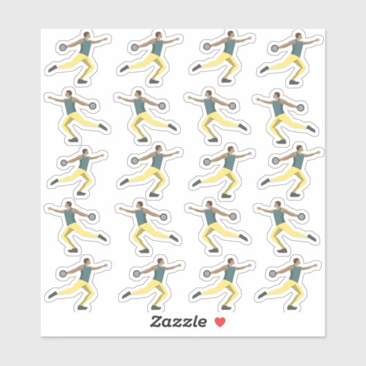 Sticker Lancement de Discus (Feuille)