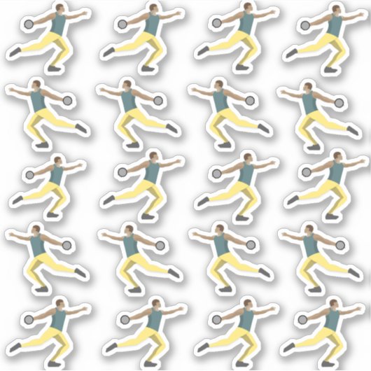 Sticker Lancement de Discus (Devant)