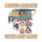 Sticker Lancer votre camping intérieur Cavalier : Camping (Devant)