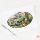 Sticker Land Rover de style ancien "FARM Design (Enveloppe)