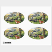 Sticker Land Rover de style ancien "FARM Design (Feuille)