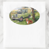 Sticker Land Rover de style ancien "FARM Design (Sac)