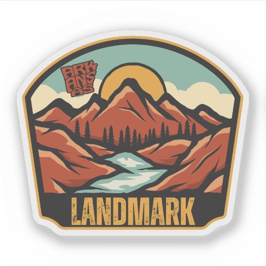 Sticker Landmark, Arkansas (Devant)