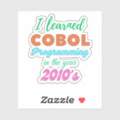 Sticker Langage de programmation Cobol appris en 2010 (Feuille)