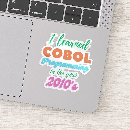Sticker Langage de programmation Cobol appris en 2010 (Détail)