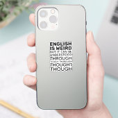 Sticker L'anglais est bizarre et drôle Grammar Contour Cut (Téléphone)