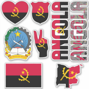 Sticker L'Angola Extraordinaire forme des symboles nationa
