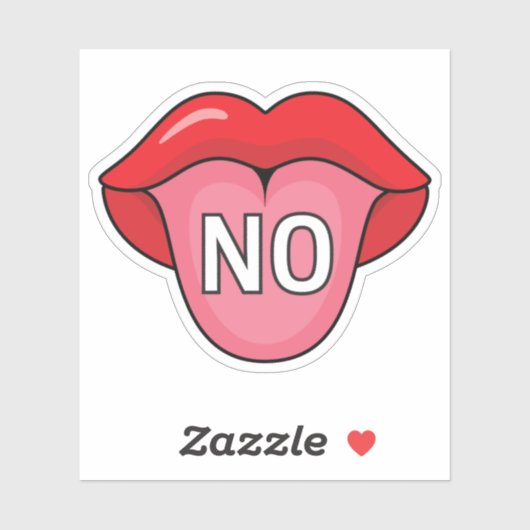 Sticker Langue NON (Feuille)