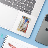 Sticker L'Annonciation de Dante Gabriel Rossetti (Ordinateur portable avec iPhone)