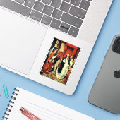 Sticker L'Annonciation de la Vierge Marie par Hans Memling (Ordinateur portable avec iPhone)