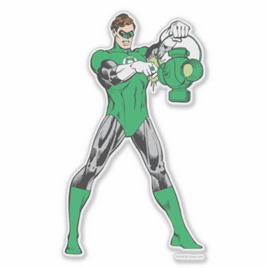 Sticker Lanterne verte avec lanterne (Devant)