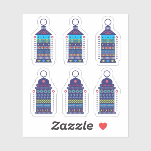 Sticker Lanternes Ramadan (Feuille)