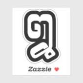 Sticker Lao / Laos Numéro Huit / 8 / ໘ (Mauvais/Peuple) La (Feuille)