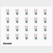Sticker Lapin Adorable - Un Bon Moment (Feuille)
