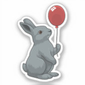 Sticker Lapin avec ballon (Recto)
