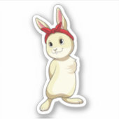 Sticker Lapin avec Bandana (Devant)