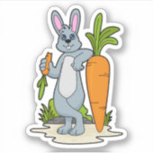 Sticker Lapin avec carotte (Devant)