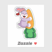 Sticker Lapin avec carotte (Feuille)