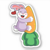 Sticker Lapin avec carotte (Devant)