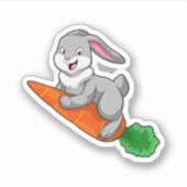Sticker Lapin avec carotte (Devant)