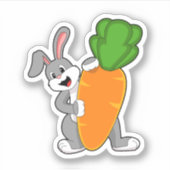 Sticker Lapin avec carotte (Devant)