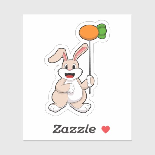 Sticker Lapin avec carotte comme ballon.PNG (Feuille)